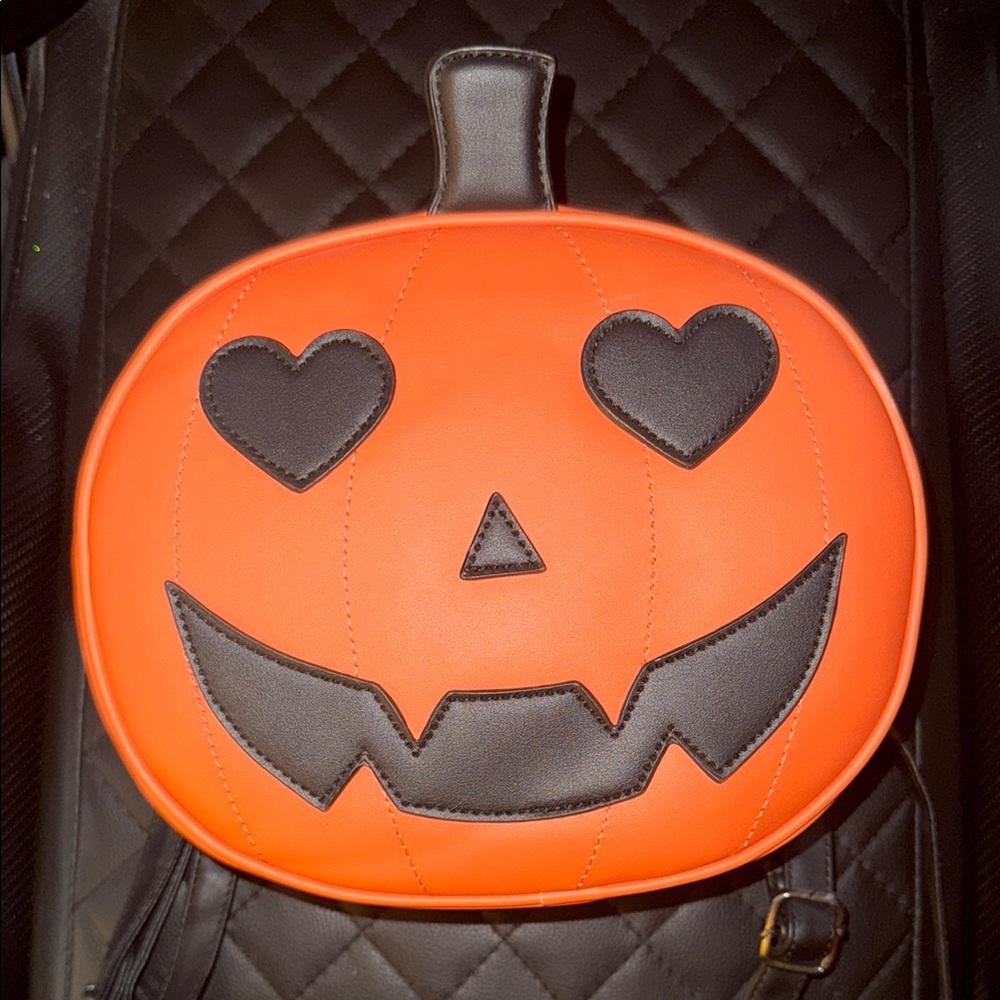 Orange Pumpkin Face Bag